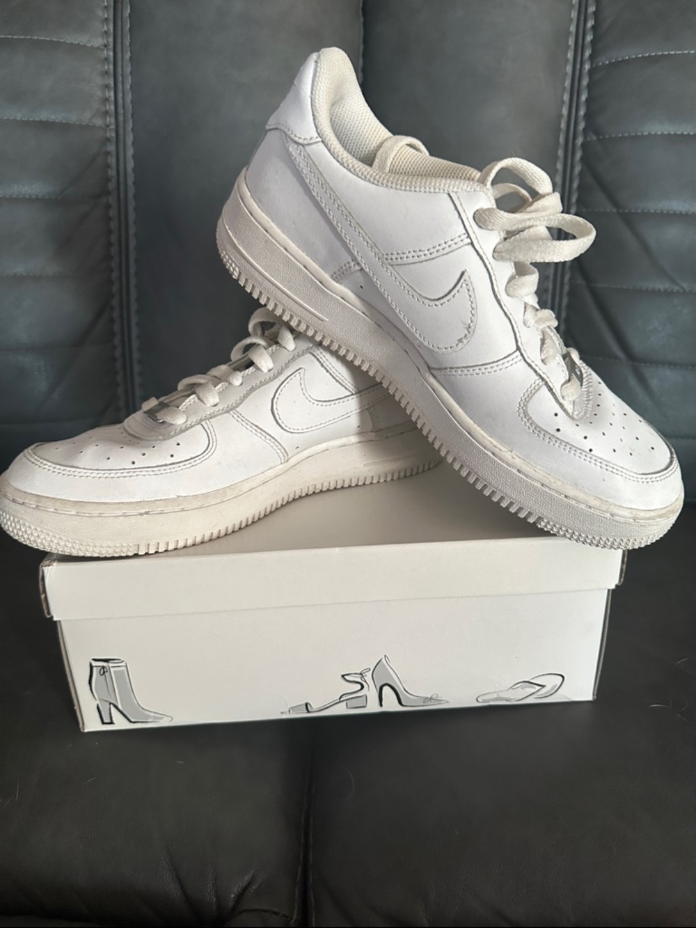 Nike White Low-Top Leather Sneakers